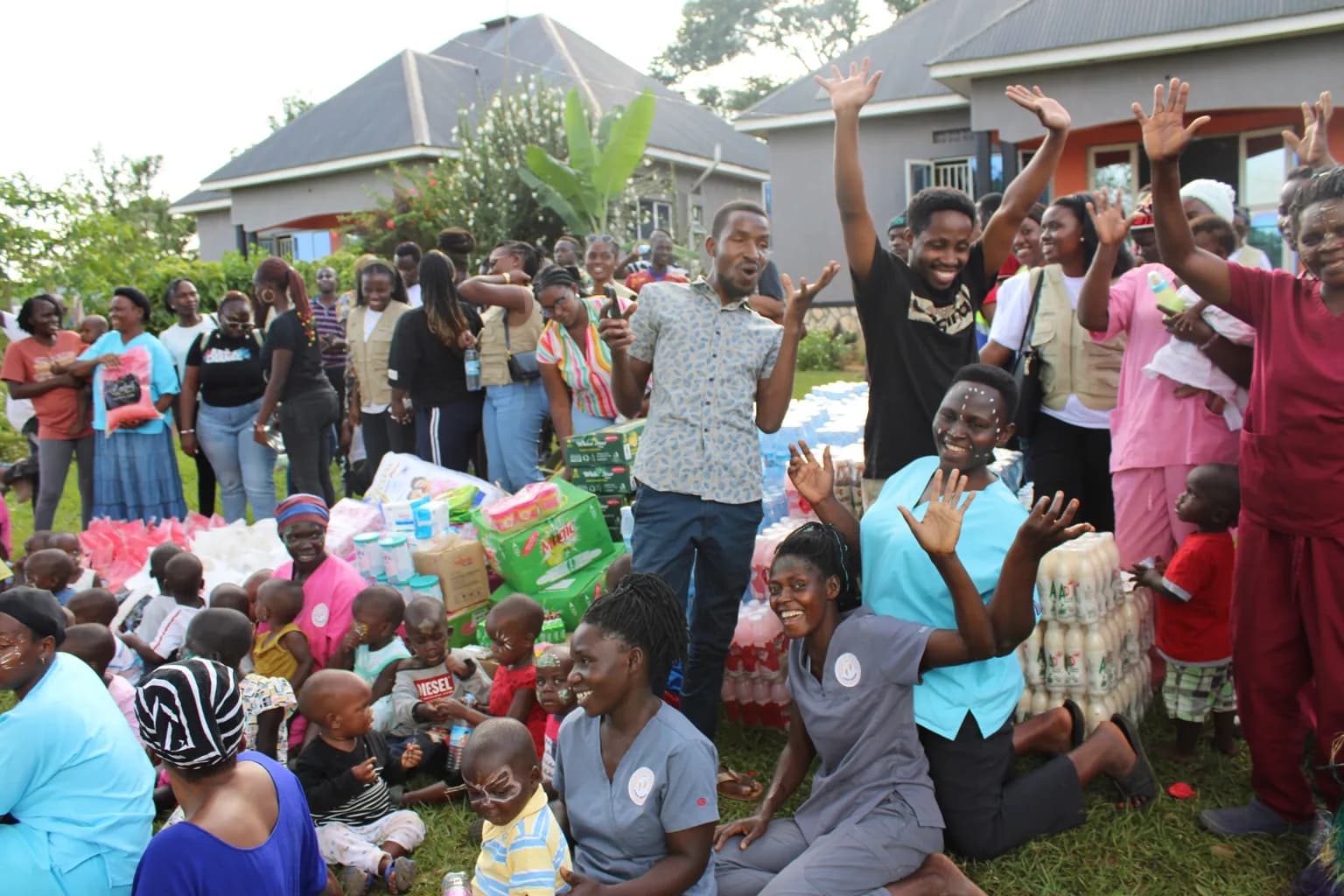 Young people and community members in Uganda